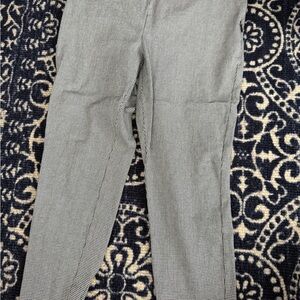 LOFT Black and White Houndstooth Pants